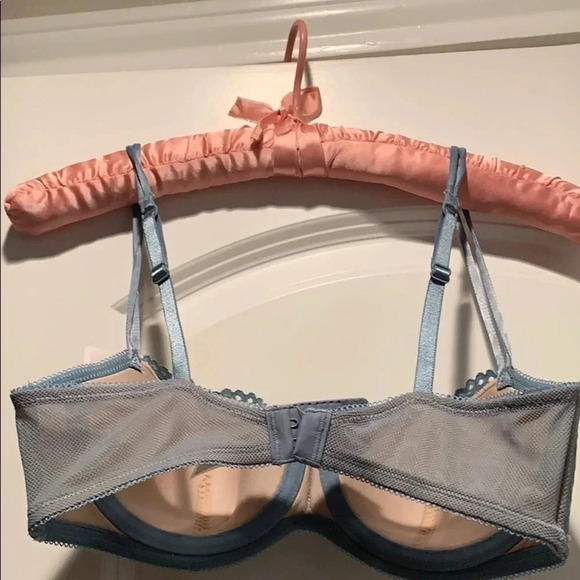 Wacoal Bra Scalloped Lace Trim Blue Size 32D New - Picture 6 of 6